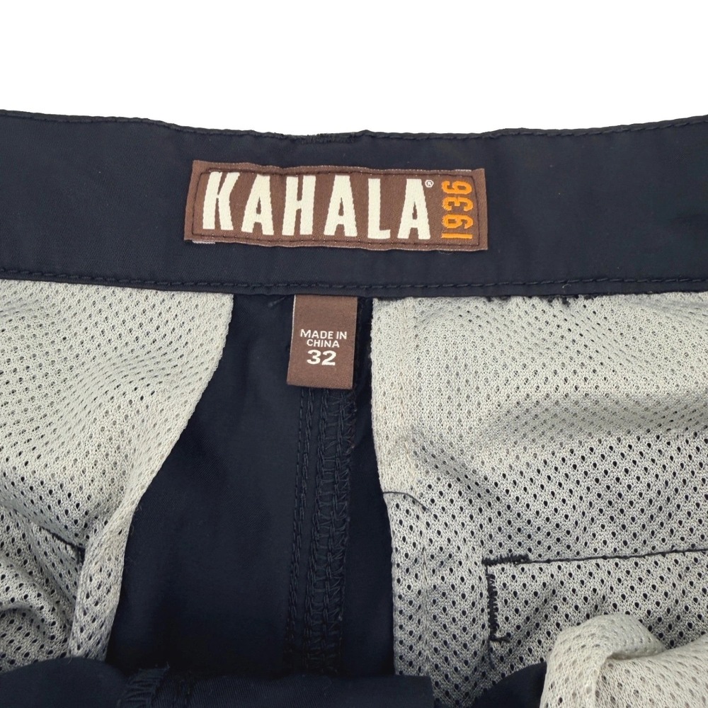 Kahala 1936 Cargo Shorts Mens 32x10" Black Cotton Blend Utility Outdoor Gorpcore - Picture 4 of 10